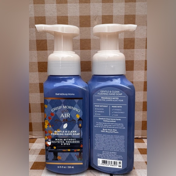 NEW(2) B&BW Crisp Morning Air foaming hand soaps 8.75 fl oz each - Picture 2 of 2